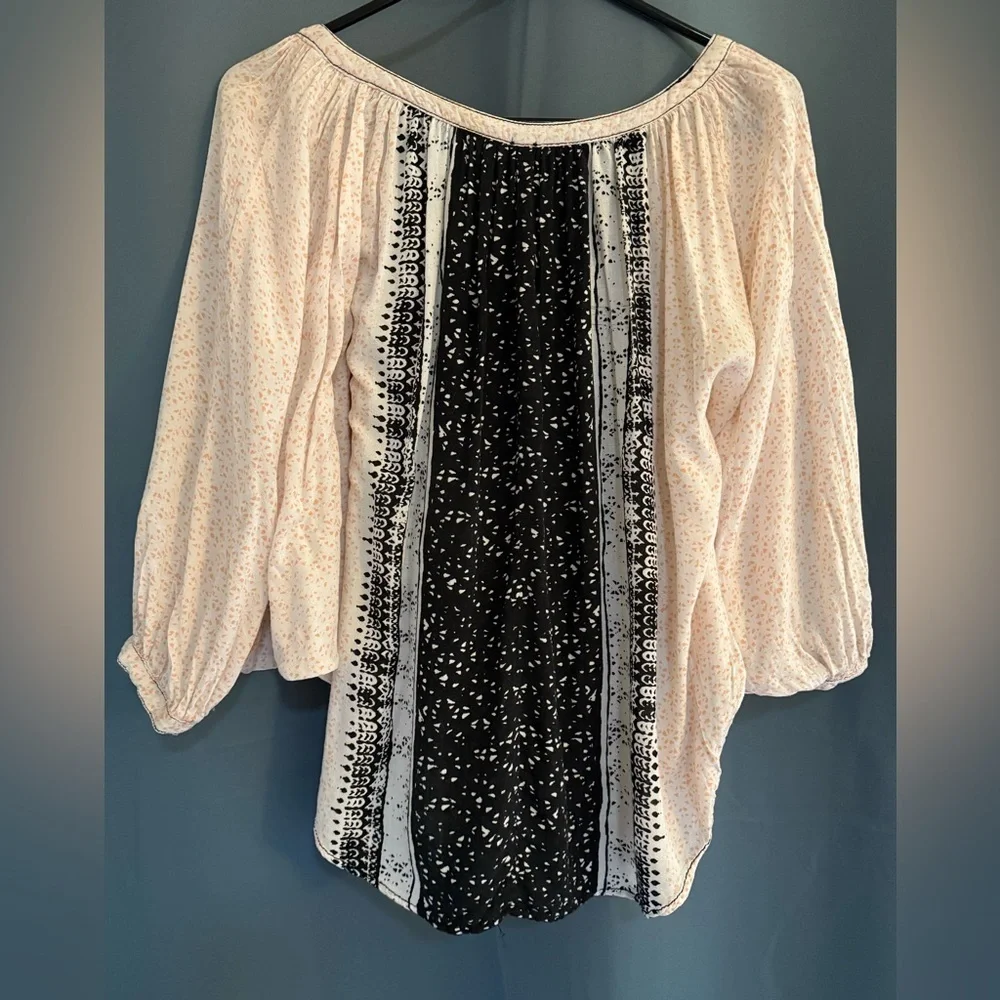 Free People Multicolor Batik Prairie Blouse | XS | Button Front